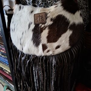 STS Ranchwear Cowhide Fringe Bag